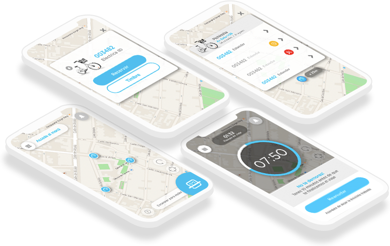Ejemplos de algunas pantallas de la app